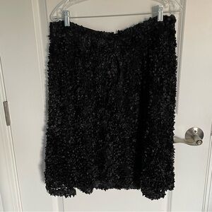 Ina applique 3D Floral Tulle Circle Skirt black 18747